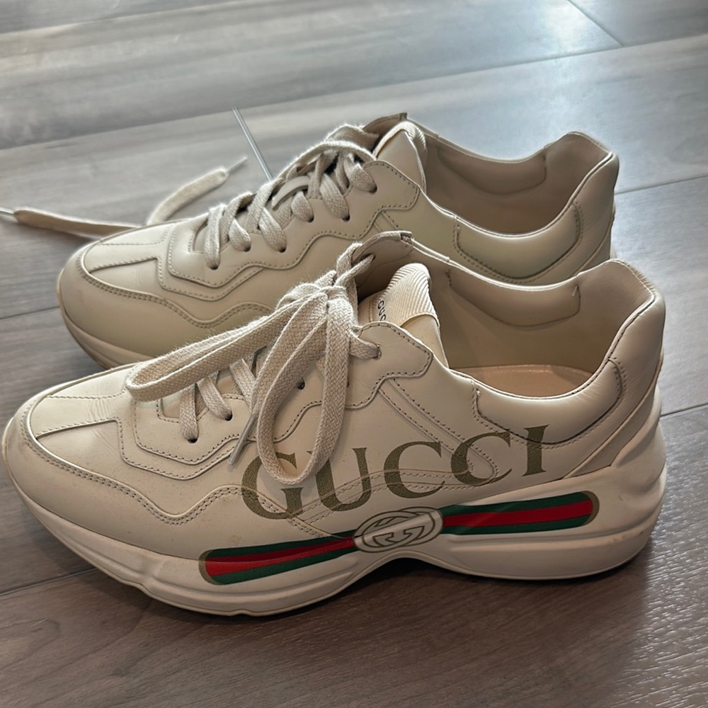 Gucci White Sneakers with Logo